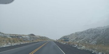 Reabren Altas Cumbres tras el corte por hielo y aguanieve en la ruta