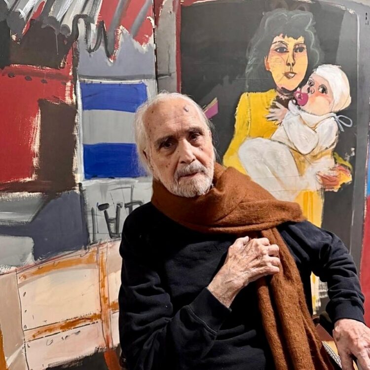 Los museos despiden a Carlos Alonso Hasta sus últimos días, Carlos Alonso continuó trabajando en el arte, dejando obras que hoy siguen en exhibición como Gato, en Bestiario, y las series reunidas en Los círculos del infierno. Foto: redes.