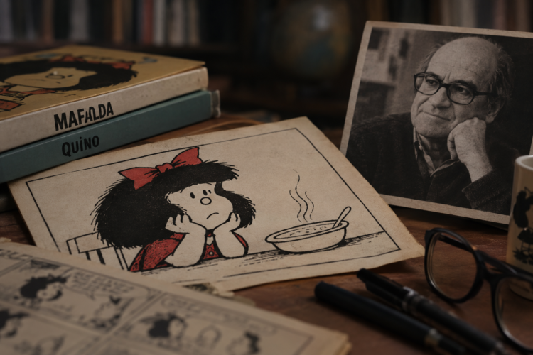 Seis años sin Quino: cómo una nena que odiaba la sopa se volvió la conciencia crítica de nuestro país Del taller de un tío dibujante en Mendoza a las páginas de Primera Plana: así empezó el camino de Quino (1932-2020) hasta Mafalda. La historia de un dibujante que convirtió a una nena en la conciencia crítica de la clase media.