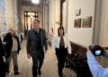 Diego Santilli y Patricia Bullrich, en el Senado.