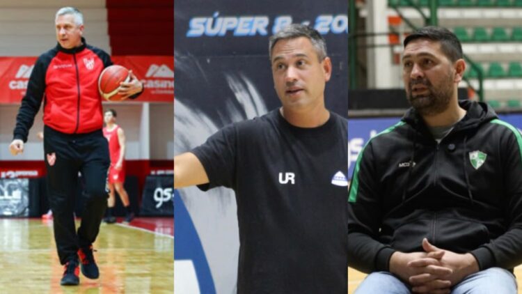 Entrenadores. Sebastián González, Martín González y Leo Gutiérrez.
