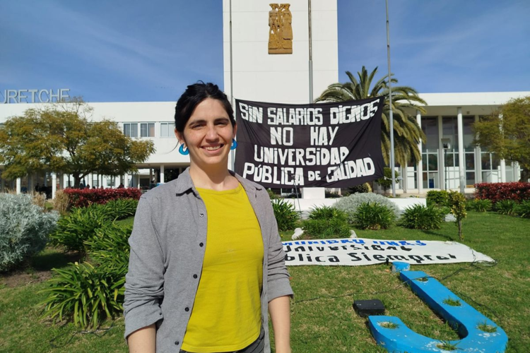 Fracasó la reunión paritaria y las universidades vuelven al paro Clara Chevalier, secretaria general de Conadu.
