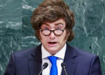 Javier Milei en la AGNU, en Nueva York, el 24 de septiembre. Kena Betancur (EFE).
