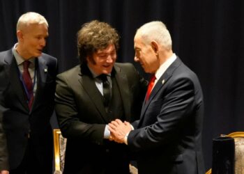 Fuertes gestos de apoyo mutuo entre Milei y Netanyahu en Nueva York Fuertes gestos de apoyo mutuo entre Milei y Netanyahu en Nueva York