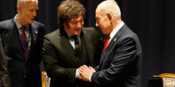 Fuertes gestos de apoyo mutuo entre Milei y Netanyahu en Nueva York Fuertes gestos de apoyo mutuo entre Milei y Netanyahu en Nueva York