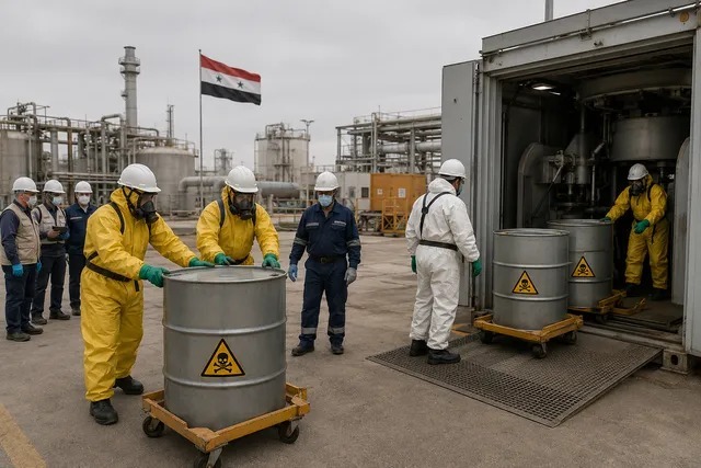 Siria comenzó a destruir las armas químicas de la era de Bashar al-Asad El gobierno de Bashar al-Asad fue acusado de utilizar armas químicas durante la guerra civil siria.
