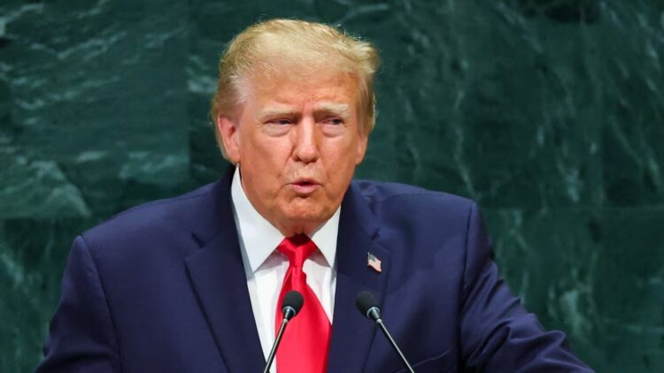 El presidente de Estados Unidos, Donald Trump, en la Asamblea General de la ONU.