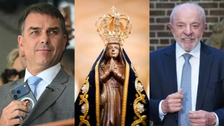 Lula y Flávio Bolsonaro protagonizaron un cruce por una versión sobre Nuestra Señora Aparecida.
