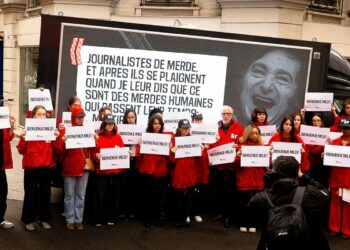 Reporteros Sin Fronteras protestó en París contra los ataques de Milei a la prensa