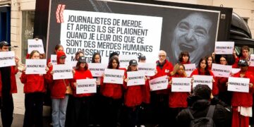 Reporteros Sin Fronteras protestó en París contra los ataques de Milei a la prensa