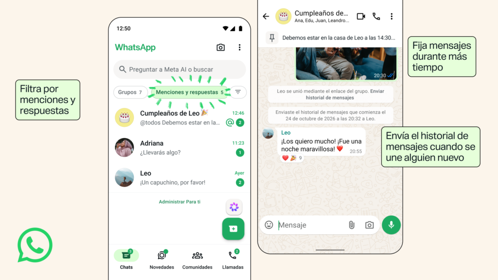WhatsApp: nuevas funciones para no perderse mensajes importantes en grupos