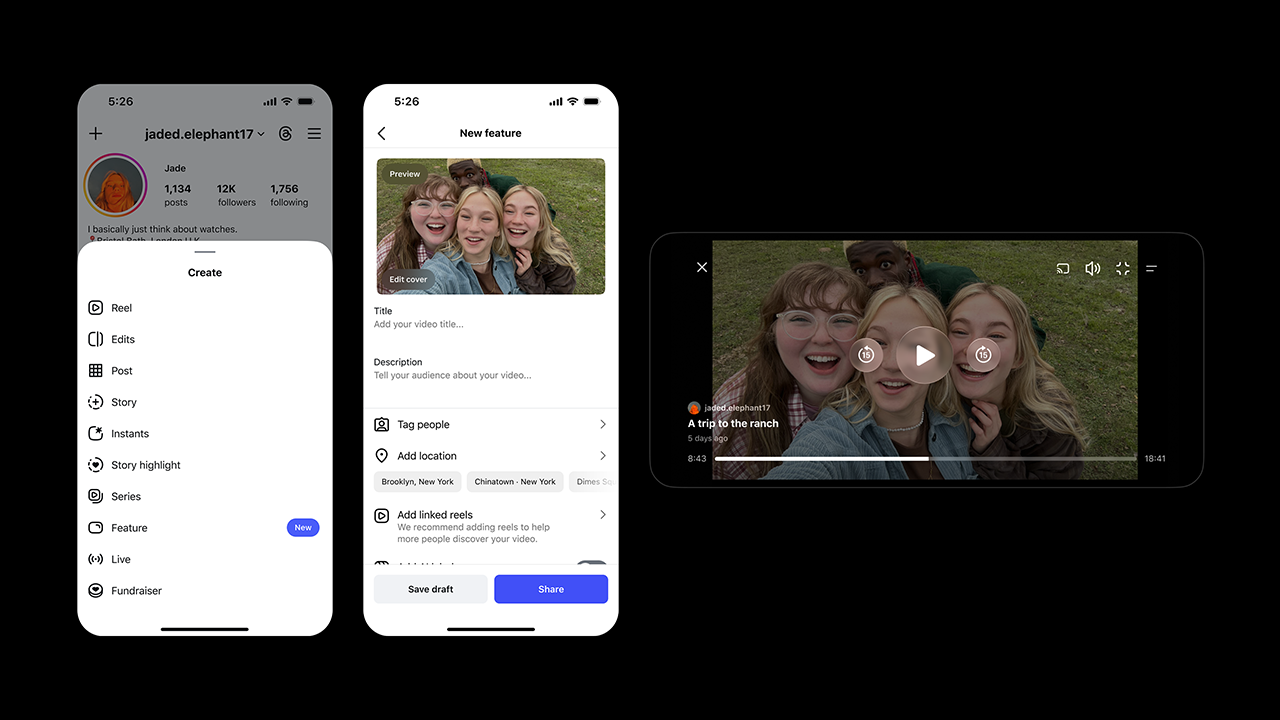 Videos largos, series por episodios y una app para TV: los nuevos formatos que llegan a Reels