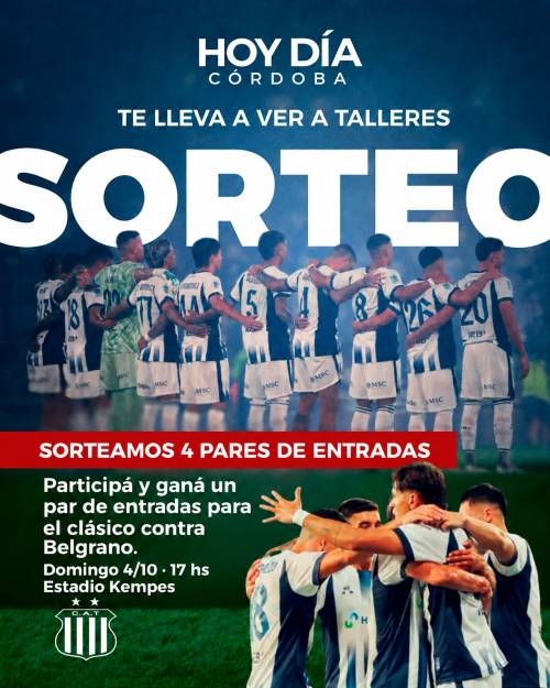 Sorteo entradas Talleres vs Belgrano