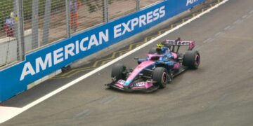 Colapinto abandonó la Sprint de Singapur por una falla en su Alpine