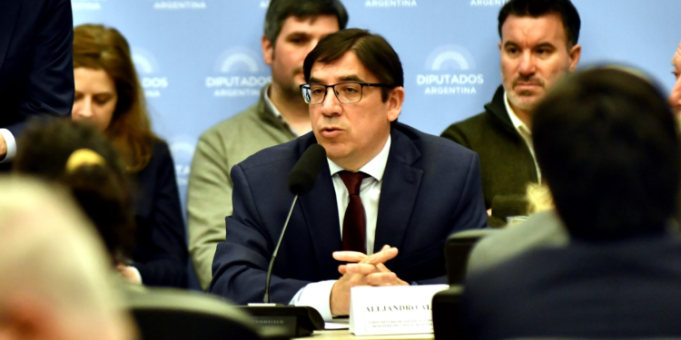 El subsecretario de Políticas Universitarias, Alejandro Álvarez, en la exposición en Diputados.