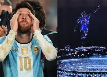El show de drones de Messi dejó varios detalles que se volvieron virales