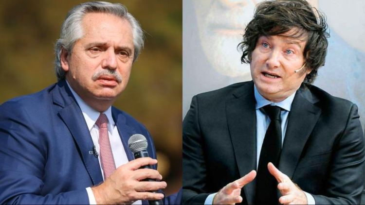 El sondeo comparó las imágenes de Fernández y Milei mano a mano.