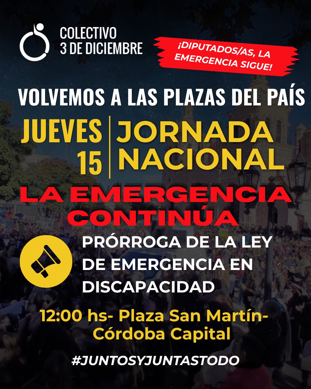 Organizaciones de discapacidad convocan a una movilización en Plaza San Martín