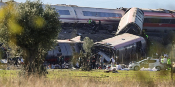 Imagen de la colisión de trenes en Toledo ocurrida este 28 de octubre. (ANSA)