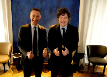 Javier Milei y el CEO de Glencore, Gary Nagle.