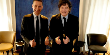 Javier Milei y el CEO de Glencore, Gary Nagle.