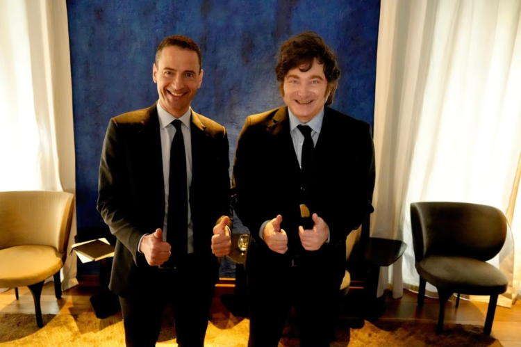 Javier Milei y el CEO de Glencore, Gary Nagle.