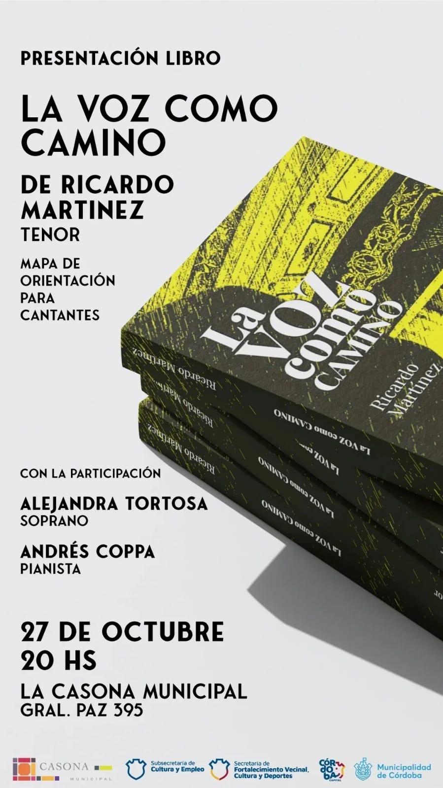 "El tenor de los balcones" presenta su libro: La voz como camino