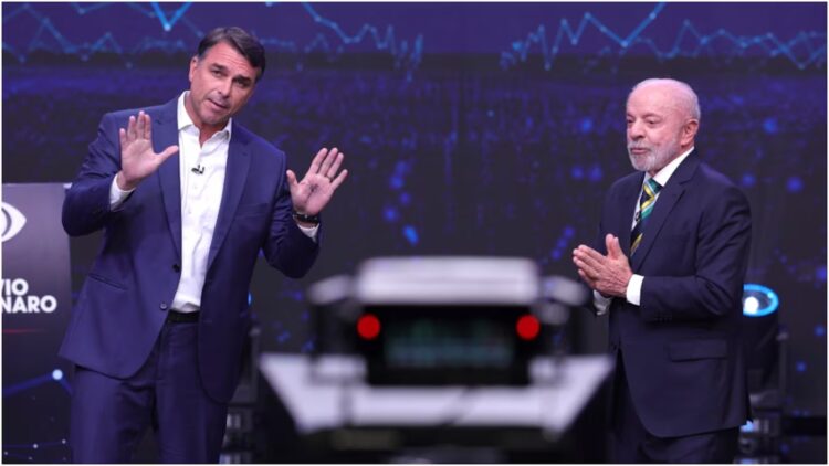 Lula y Flávio Bolsonaro llegan igualados en las encuestas y buscarán captar a los indecisos en el último debate televisivo antes de la votación del domingo.