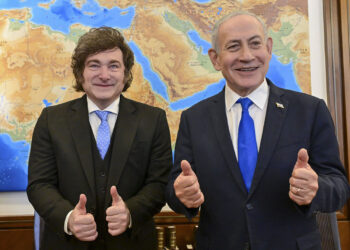 Javier Milei junto a Benjamin Netanyahu.