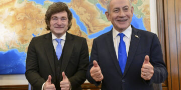 Javier Milei junto a Benjamin Netanyahu.