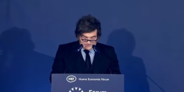 Milei en el Nueva Economía Fórum 2026, en Madrid.