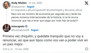 Milei ratificó a Caputo y aseguró que tiene US$125.000 millones ante una corrida