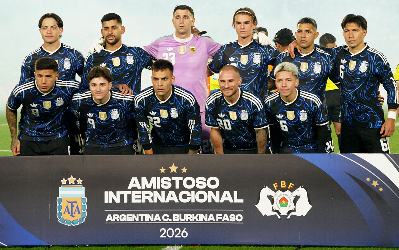 La formación de la Selección Argentina.