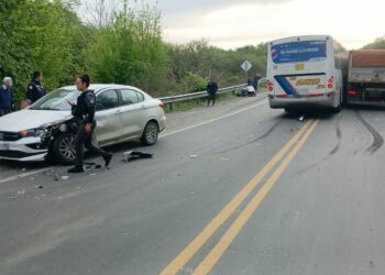 Participaron un colectivo, un camión y un automóvil.