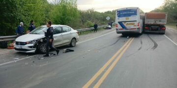 Participaron un colectivo, un camión y un automóvil.