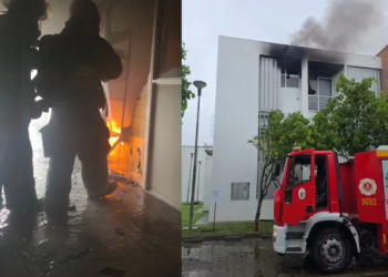 Incendio ocurrido en B° Ciudad Universitaria.