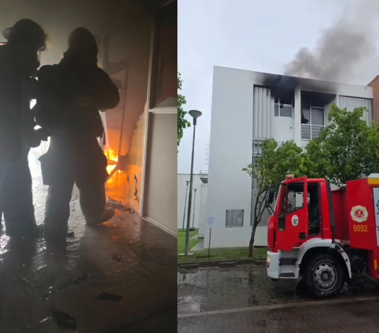 Incendio en un laboratorio de ciudad universitaria: bomberos logró extinguir las llamas Incendio ocurrido en B° Ciudad Universitaria.