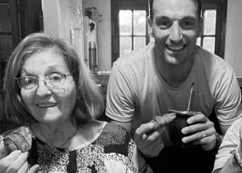 Lionel Scaloni y su madre.